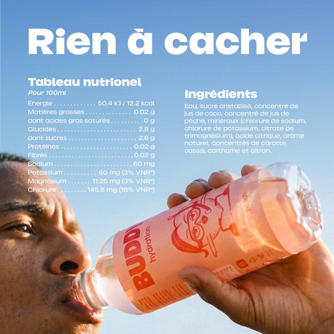 BUDDY | Boisson aux électrolytes | Citron & Citron vert