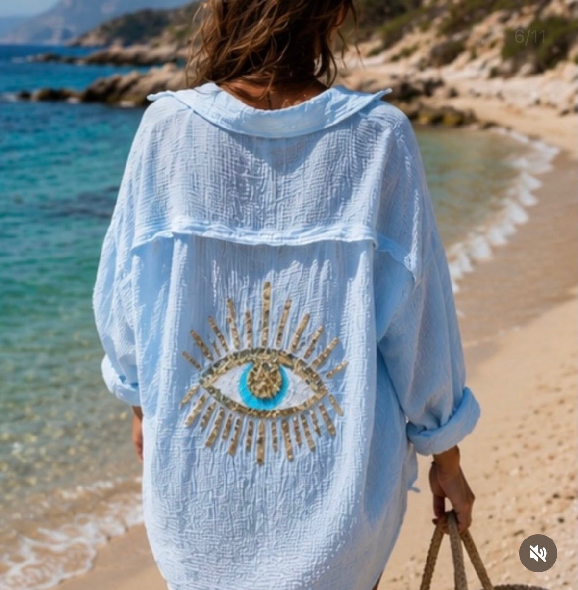 Chemise Oversize Œil Porte-Bonheur – Maison Andéa - I Biscotti di Mammone