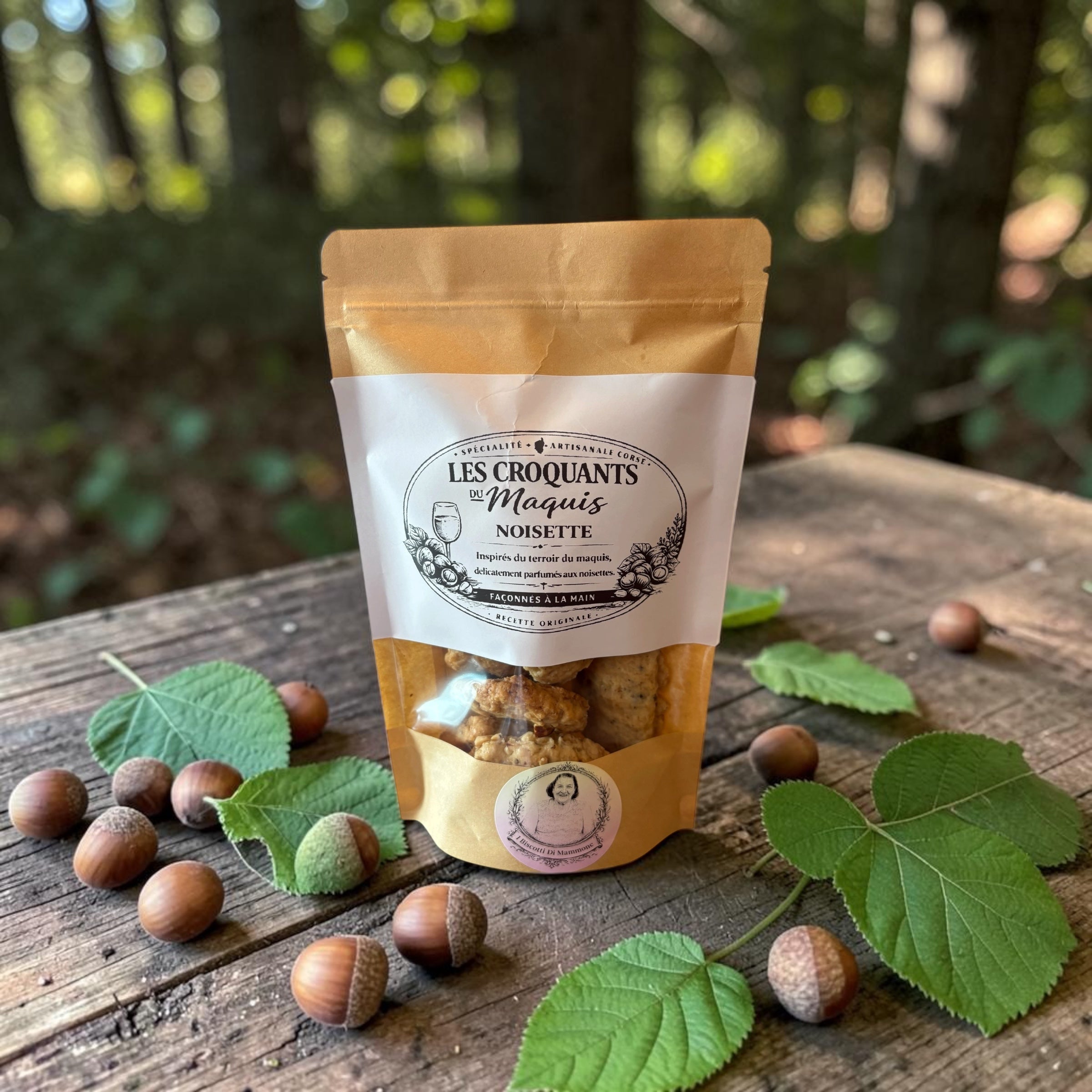 Les Croquants du Maquis Noisette - Biscuits artisanaux aux noisettes, gourmands et intensément croquants