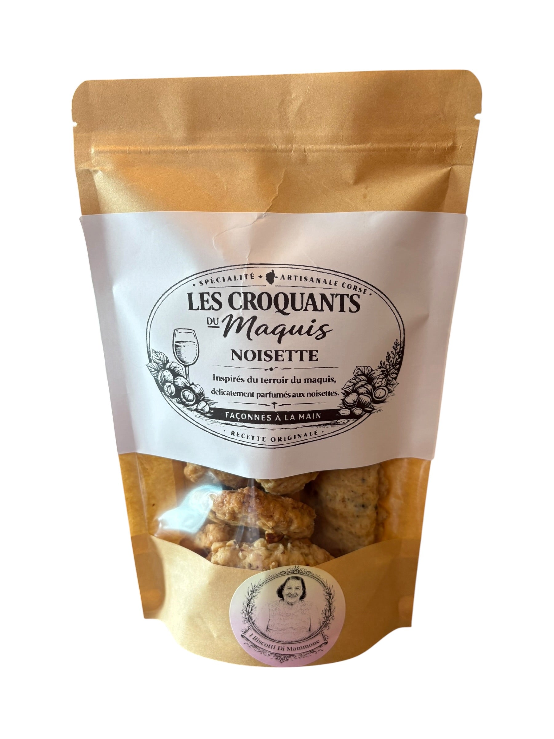 Les Croquants du Maquis Noisette - Biscuits artisanaux aux noisettes, gourmands et intensément croquants
