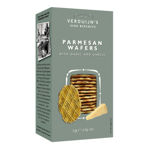 Biscuits apéritifs fromage parmesan basilic verduijn's