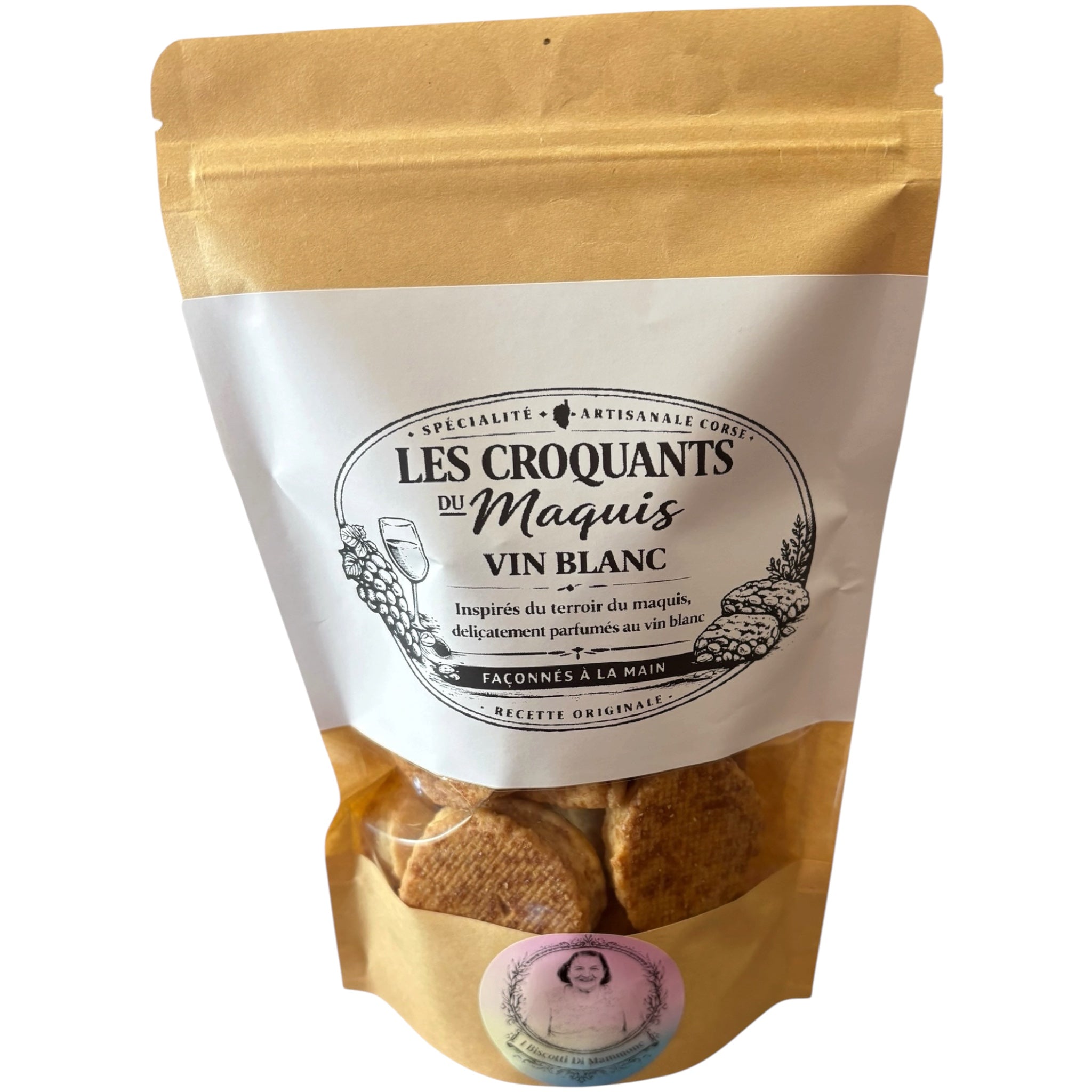 Les Croquants du Maquis au vin blanc - Biscuits artisanaux élaborés au vin blanc, inspirés de la tradition Corse