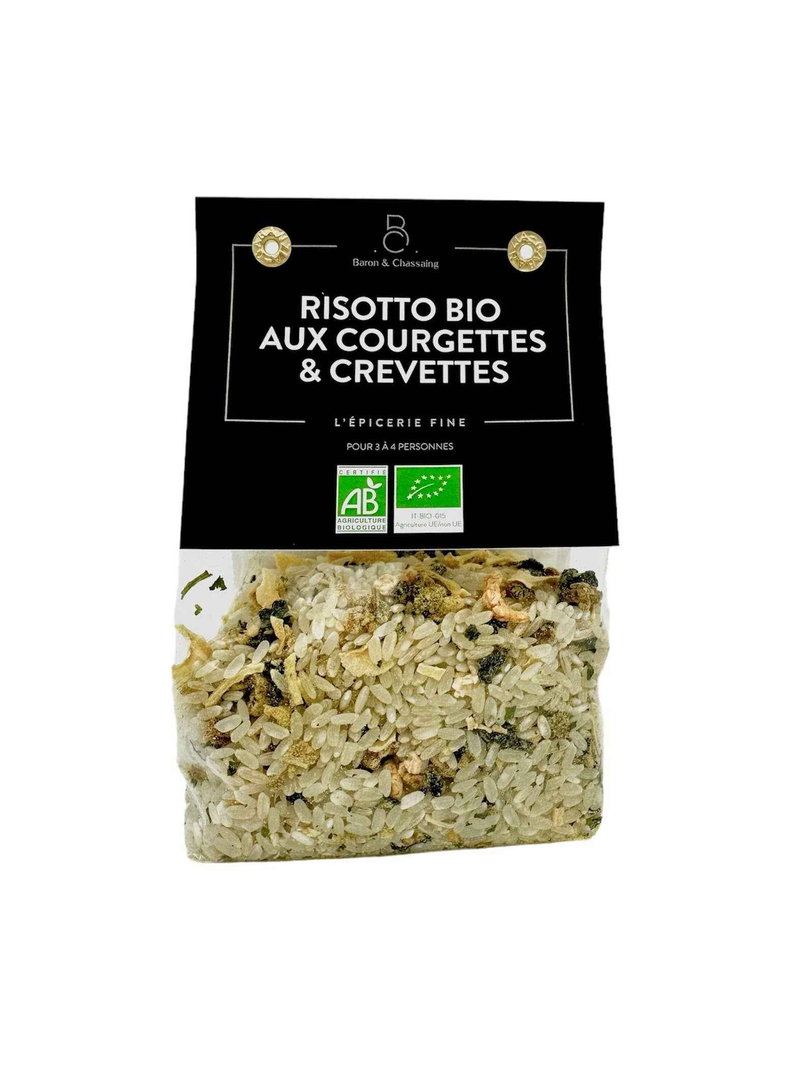 Risotto Bio aux Crevettes et Courgette - 250 g - AB*