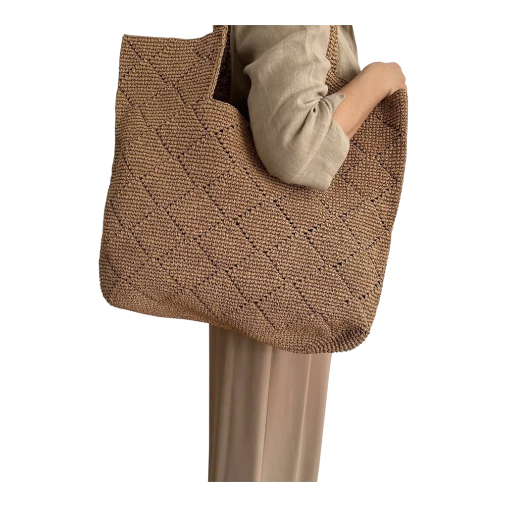 Sac Cabas en Raffia Naturel – Fait Main