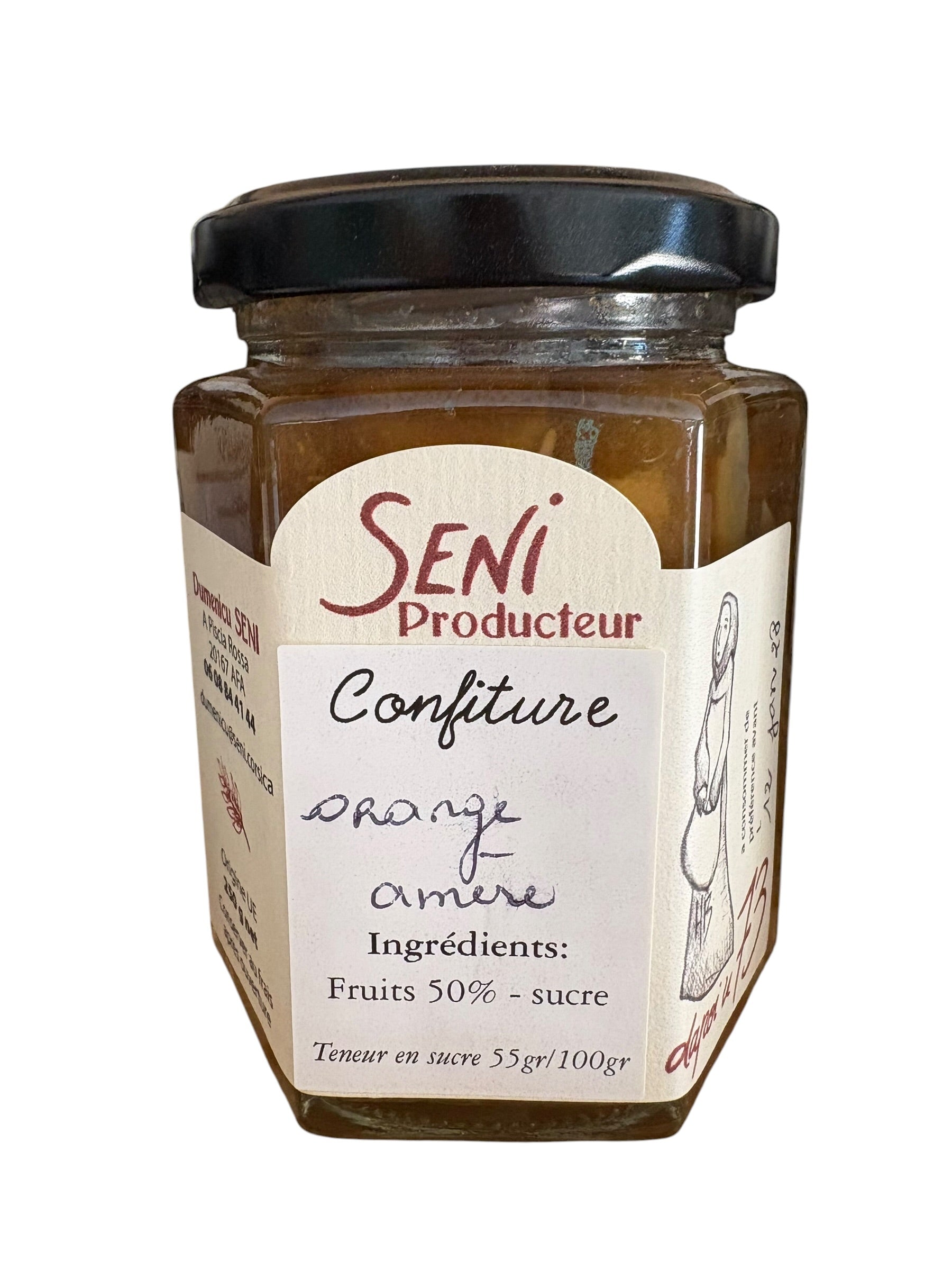 Confiture d’Orange Amère 250g - Seni Producteur – Piscia Rossa (Corse-du-Sud)