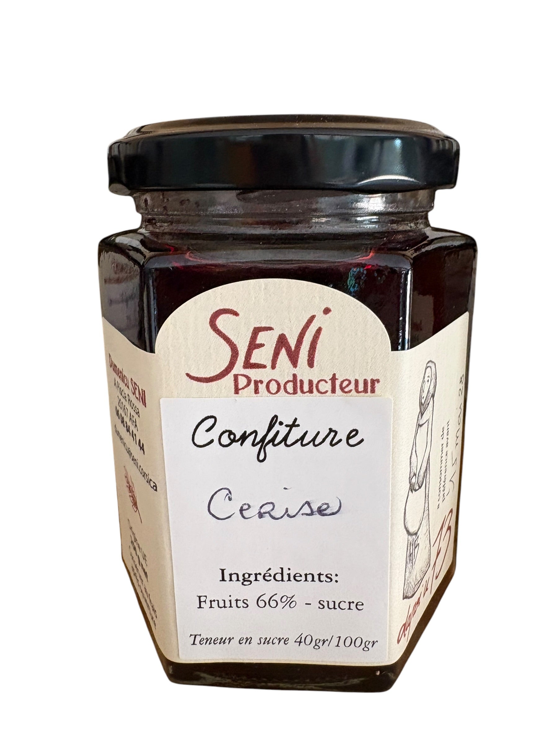 Confiture de Cerise 250g - Seni Producteur – Piscia Rossa (Corse-du-Sud)