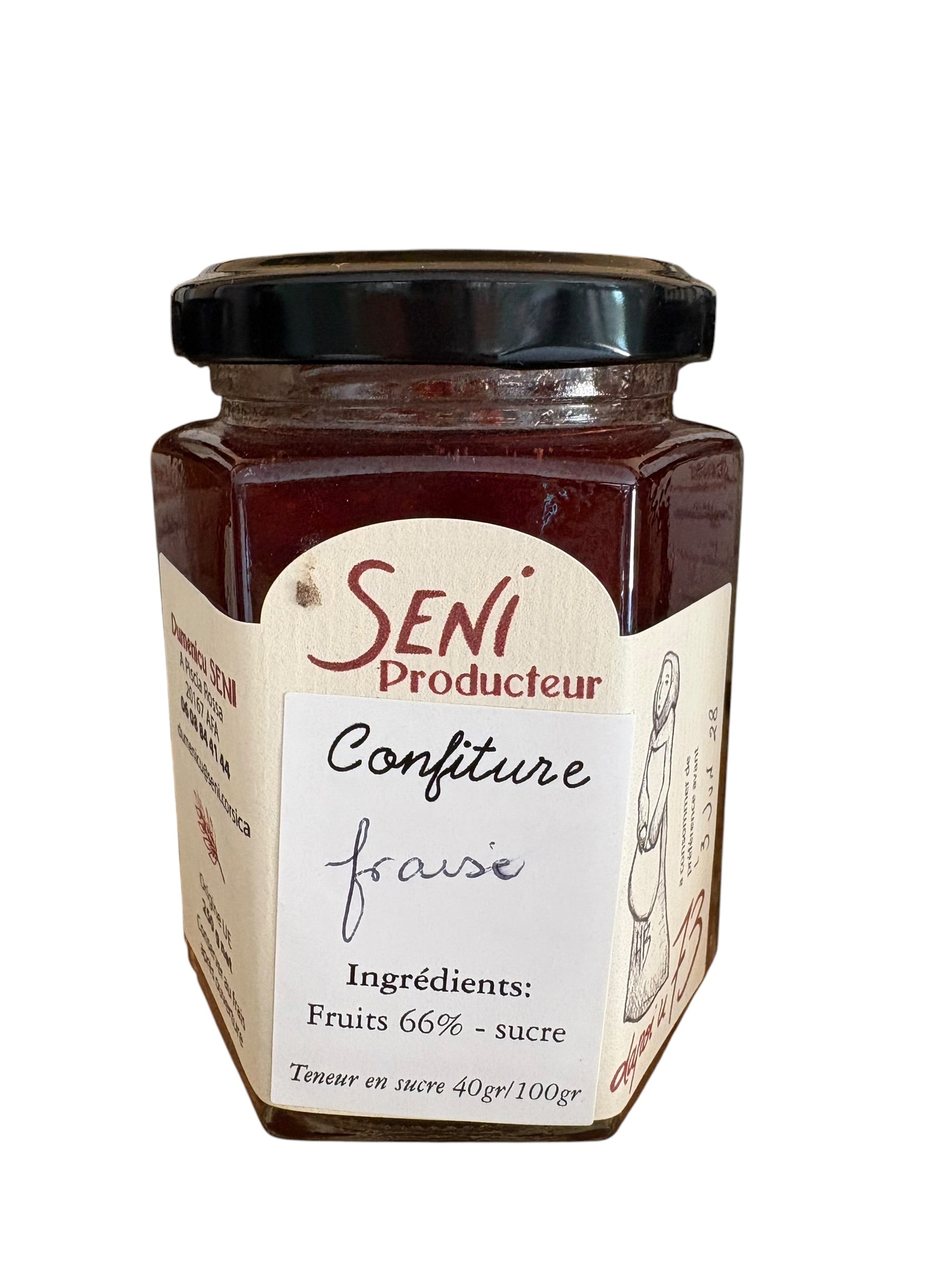 Confiture de Fraise 250g - Seni Producteur – Piscia Rossa (Corse-du-Sud)