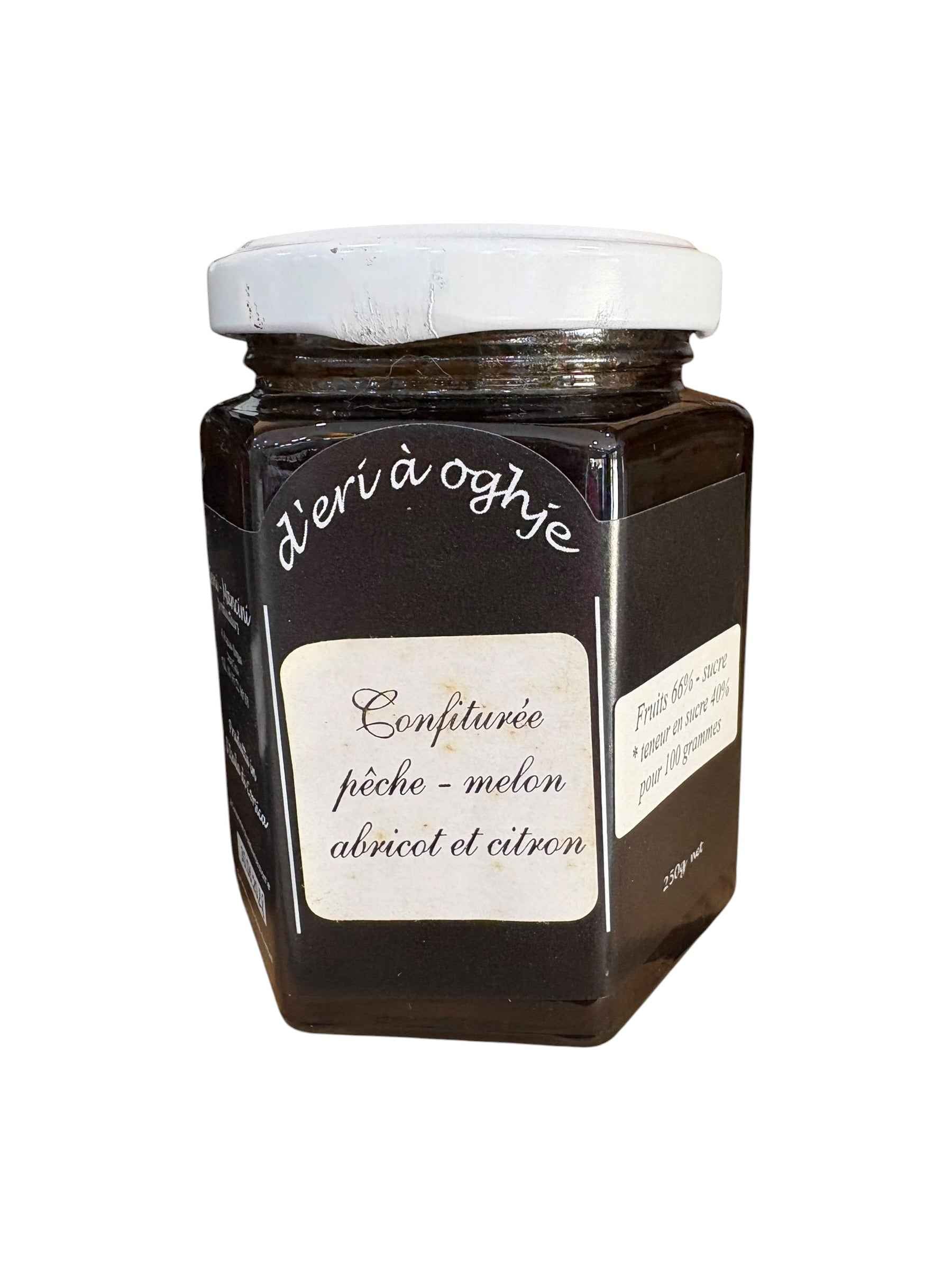 Confiturée Pêche, Melon, Abricot et Citron - 250g