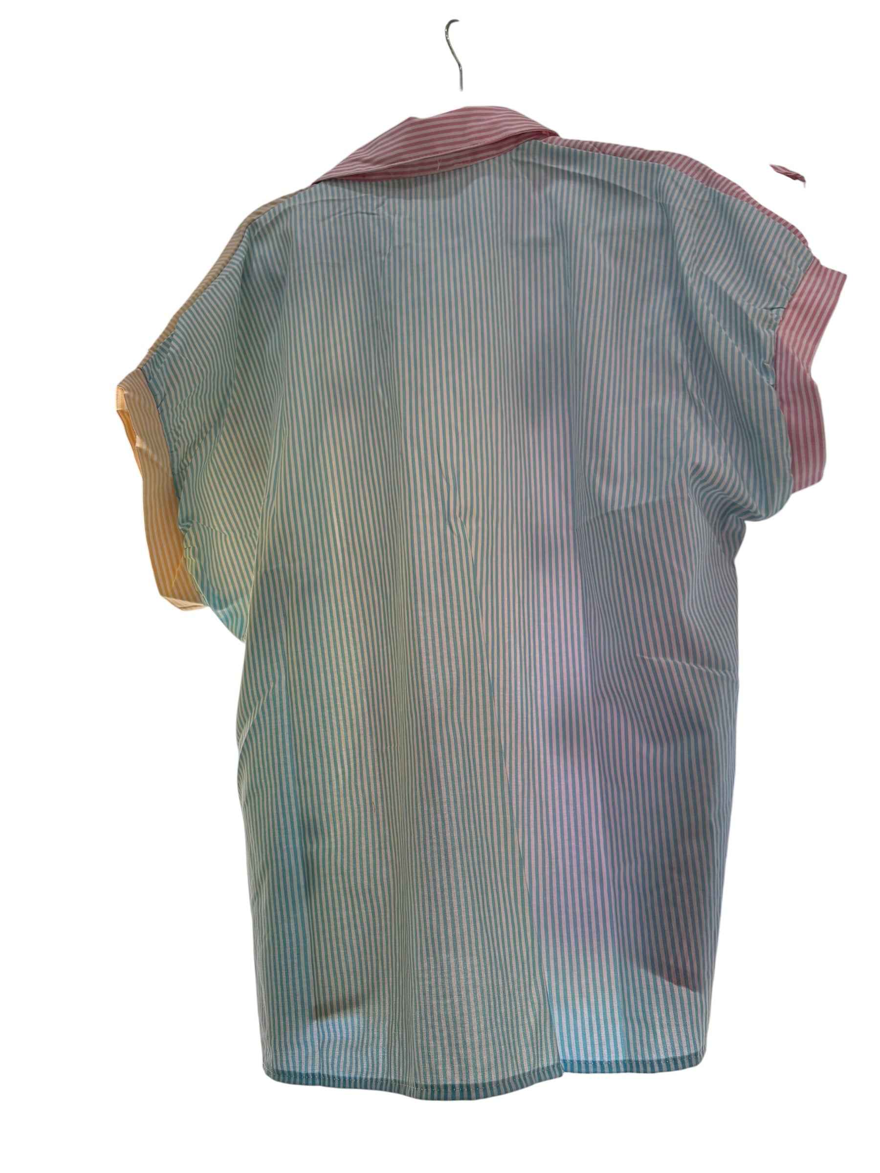 Ensemble chemise & short brodé – Multicolore