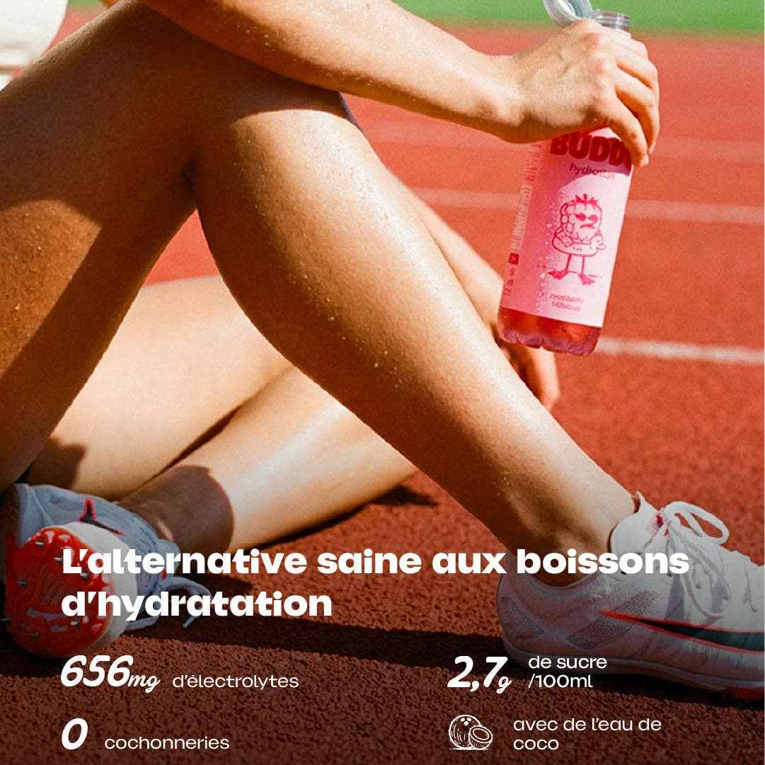 BUDDY | Boisson aux électrolytes | Framboise Hibiscus